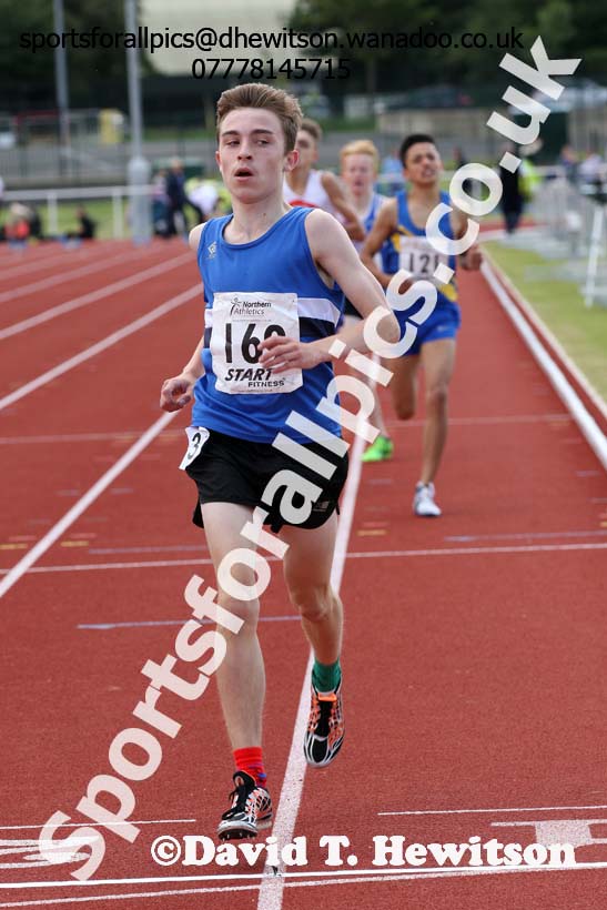 Boys under-15s 1500 metres, Northern Under-13s, U-15s and 17s Championships. Photo: David T. Hewitson/Sports for All Pics